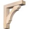 Ekena Millwork Olympic Block Smooth Bracket w/ Offset Brace, Douglas Fir, 5 1/2"W x 24"D x 24"H BKT0604X24X24OLY05SDF - alternate 1